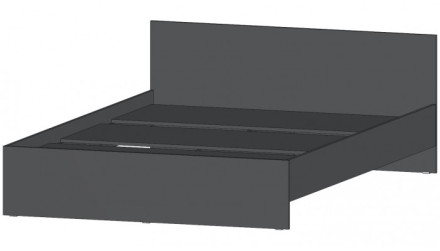 Кровать двуспальная Элегант, Графит 