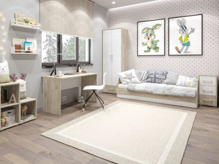 Комод Оливия, Серый дуб/Белый 